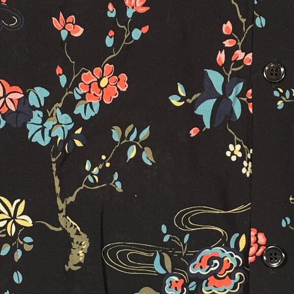 KOOPLES VISCOSE BLACK PATTERN SHIRT SIZE MEDIUM - Picture 3 of 5